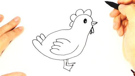 Dibuja Un Pollo Para Niños Paso a Paso Fácil