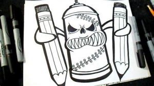 Cómo Dibujar Un Spray De Graffiti Fácil Paso a Paso