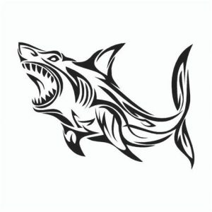 Cómo Dibuja Un Tiburon Tribal Paso a Paso Fácil
