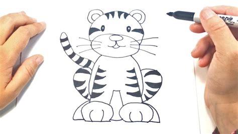 Cómo Dibujar Un Tigre Un Niño Fácil Paso a Paso