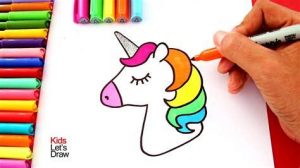 Dibujar Un Unicornio Y Bonito Fácil Paso a Paso