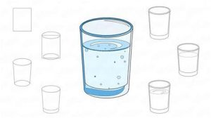 Cómo Dibuja Un Vaso Con Agua Fácil Paso a Paso