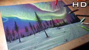 Cómo Dibujar Una Aurora Boreal Paso a Paso Fácil