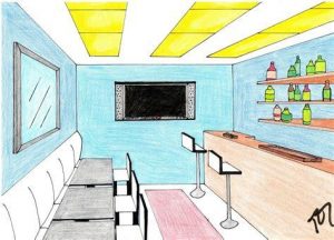 Cómo Dibuja Una Cafeteria Fácil Paso a Paso