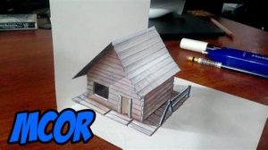 Cómo Dibujar Una Casa 3D Fácil Paso a Paso
