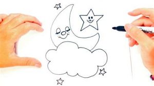 Dibuja Una Luna Para Niños Fácil Paso a Paso