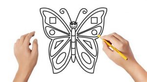 Cómo Dibuja Una Mariposa Sencilla Paso a Paso Fácil