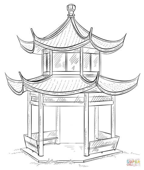 Dibuja Una Pagoda Paso a Paso Fácil