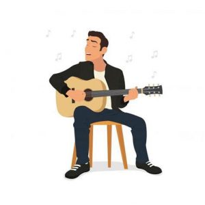 Cómo Dibujar Una Persona Tocando La Guitarra Fácil Paso a Paso