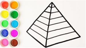 Dibuja Una Piramide Para Niños Paso a Paso Fácil