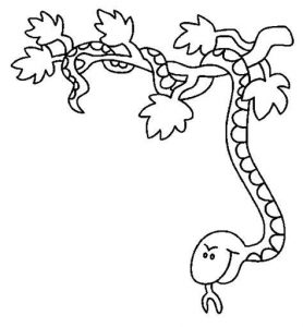 Dibujar Una Serpiente En Un Arbol Fácil Paso a Paso