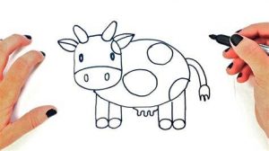 Dibujar Una Vaca De Forma Paso a Paso Fácil