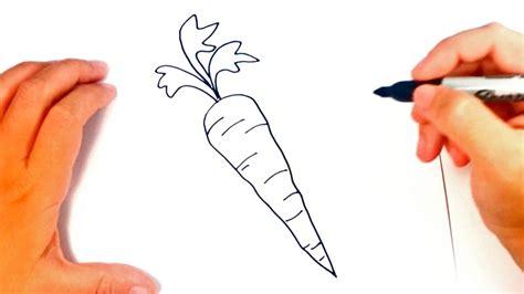 Cómo Dibuja Una Zanahoria Fácil Paso a Paso