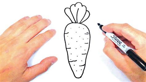 Cómo Dibuja Una Zanahoria Para Niños Paso a Paso Fácil